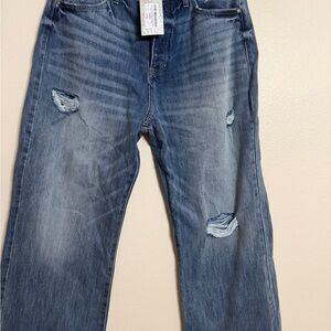 Kancan NWT Distressed Flare Jeans Women’s 31 High Rise Medium Wash Stretch Denim